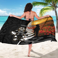 Custom New Zealand Silver Fern Rugby ANZAC Day Sarong 2024 All Black Tiki Mascot LT14 - Polynesian Pride