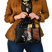 Custom New Zealand Silver Fern Rugby ANZAC Day Shoulder Handbag 2024 All Black Tiki Mascot LT14 - Polynesian Pride