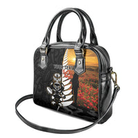 Custom New Zealand Silver Fern Rugby ANZAC Day Shoulder Handbag 2024 All Black Tiki Mascot LT14 - Polynesian Pride