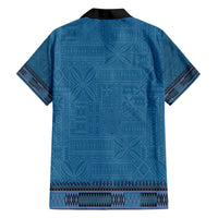 Blue African Dashiki With Fijian Tapa Pattern Hawaiian Shirt LT14 - Polynesian Pride