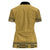 Gold African Dashiki With Fijian Tapa Pattern Women Polo Shirt