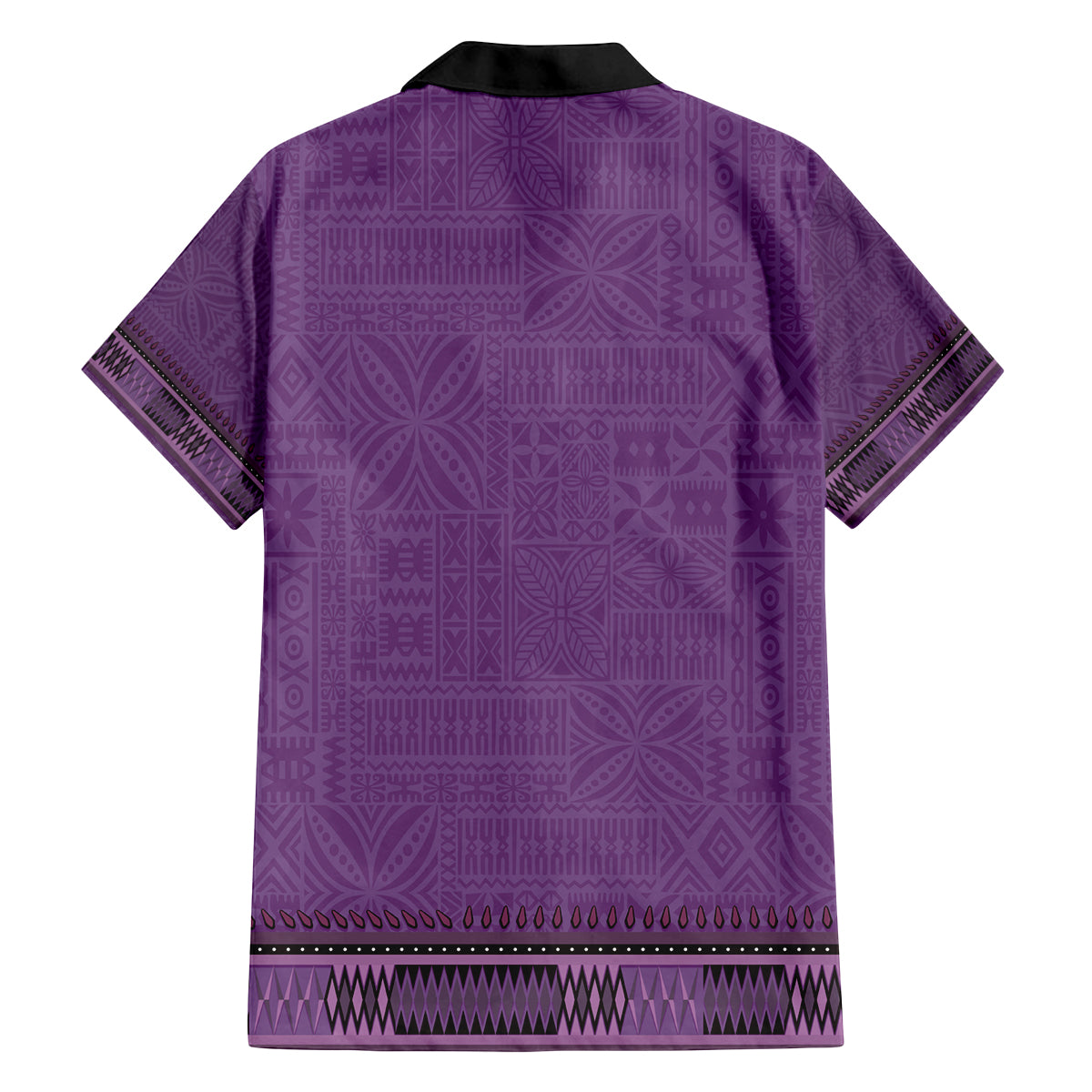 Purple African Dashiki With Fijian Tapa Pattern Family Matching Off Shoulder Maxi Dress and Hawaiian Shirt LT14 - Polynesian Pride