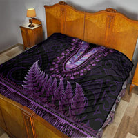 Purple African Dashiki With Aotearoa Maori Quilt Paua Shell Mix Silver Fern