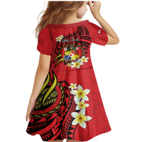 Personalised Tonga Emancipation Day Family Matching Mermaid Dress and Hawaiian Shirt Tongan Ngatu Pattern - Red Version LT14 - Polynesian Pride