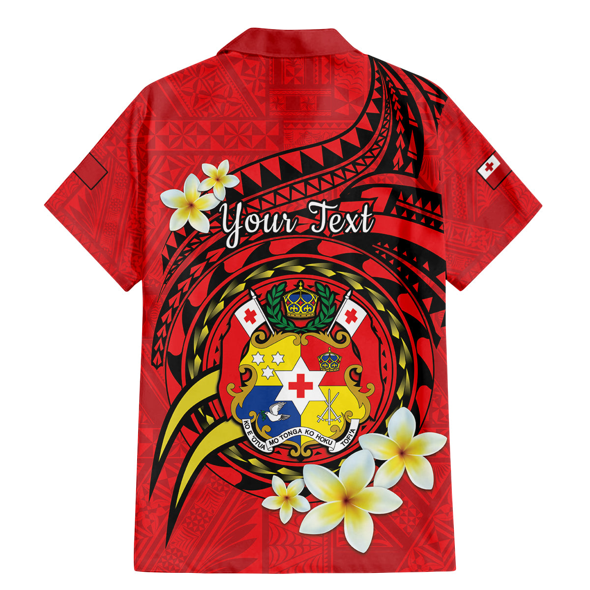 Personalised Tonga Emancipation Day Family Matching Mermaid Dress and Hawaiian Shirt Tongan Ngatu Pattern - Red Version LT14 - Polynesian Pride