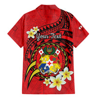 Personalised Tonga Emancipation Day Family Matching Mermaid Dress and Hawaiian Shirt Tongan Ngatu Pattern - Red Version LT14 - Polynesian Pride