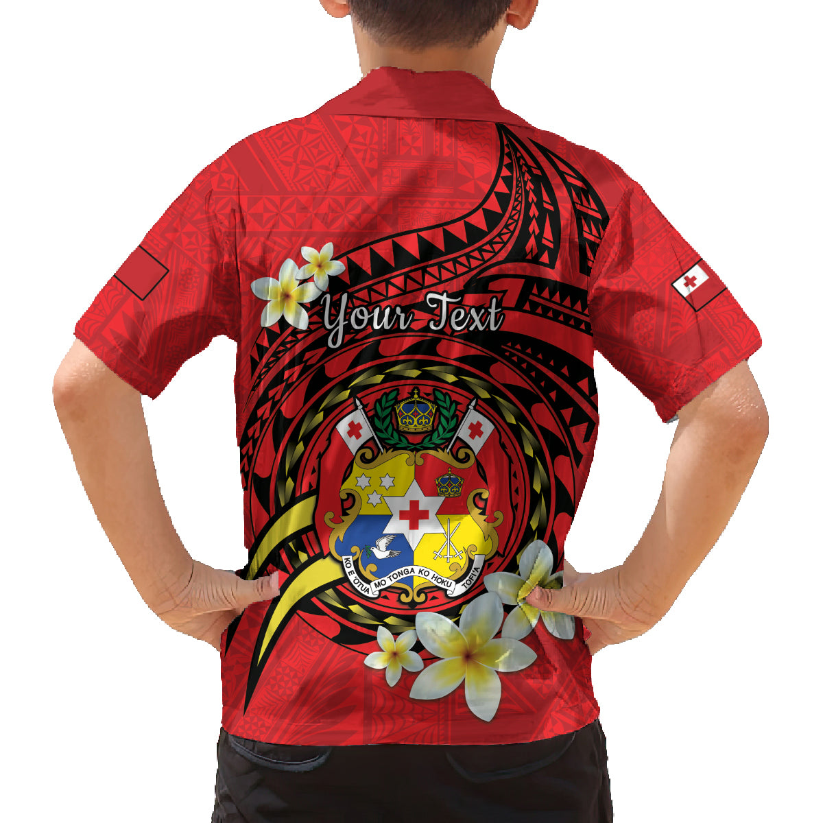 Personalised Tonga Emancipation Day Family Matching Summer Maxi Dress and Hawaiian Shirt Tongan Ngatu Pattern - Red Version LT14 - Polynesian Pride