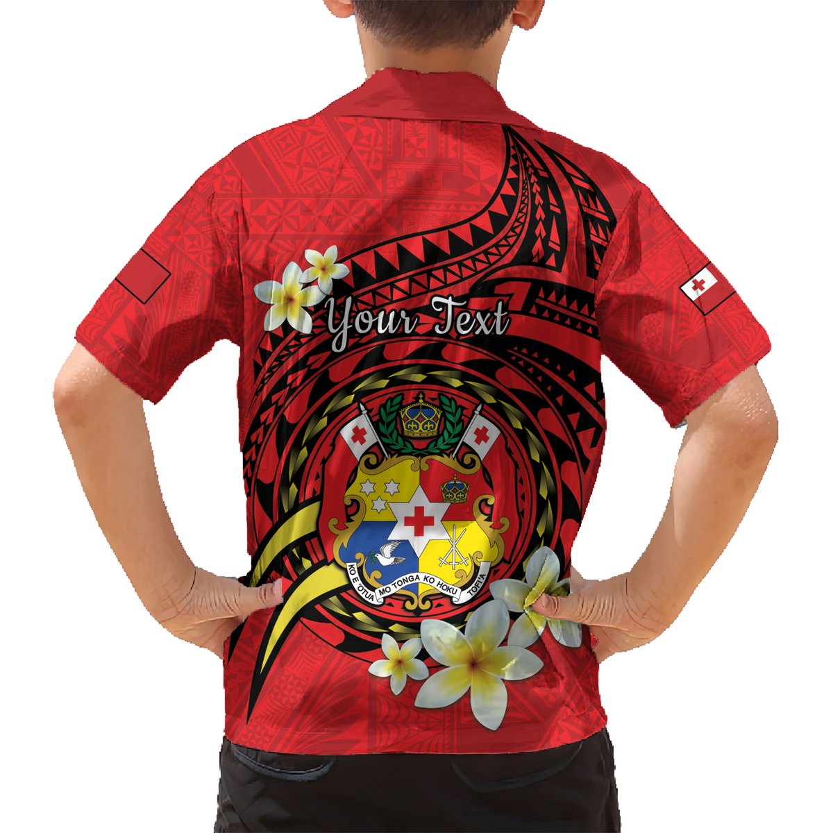 Personalised Tonga Emancipation Day Hawaiian Shirt Tongan Ngatu Pattern - Red Version
