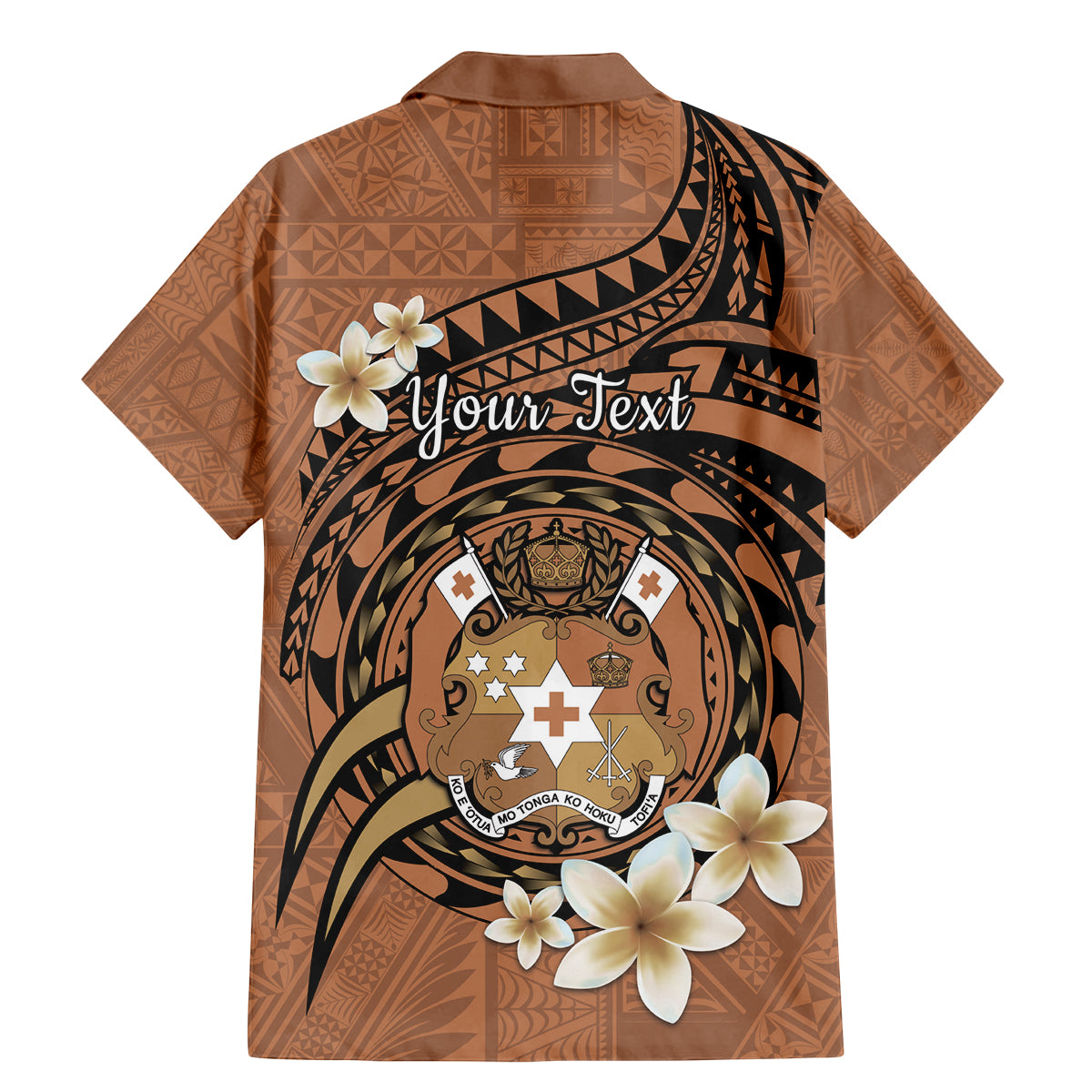 Personalised Tonga Emancipation Day Family Matching Mermaid Dress and Hawaiian Shirt Tongan Ngatu Pattern - Brown Version LT14 - Polynesian Pride