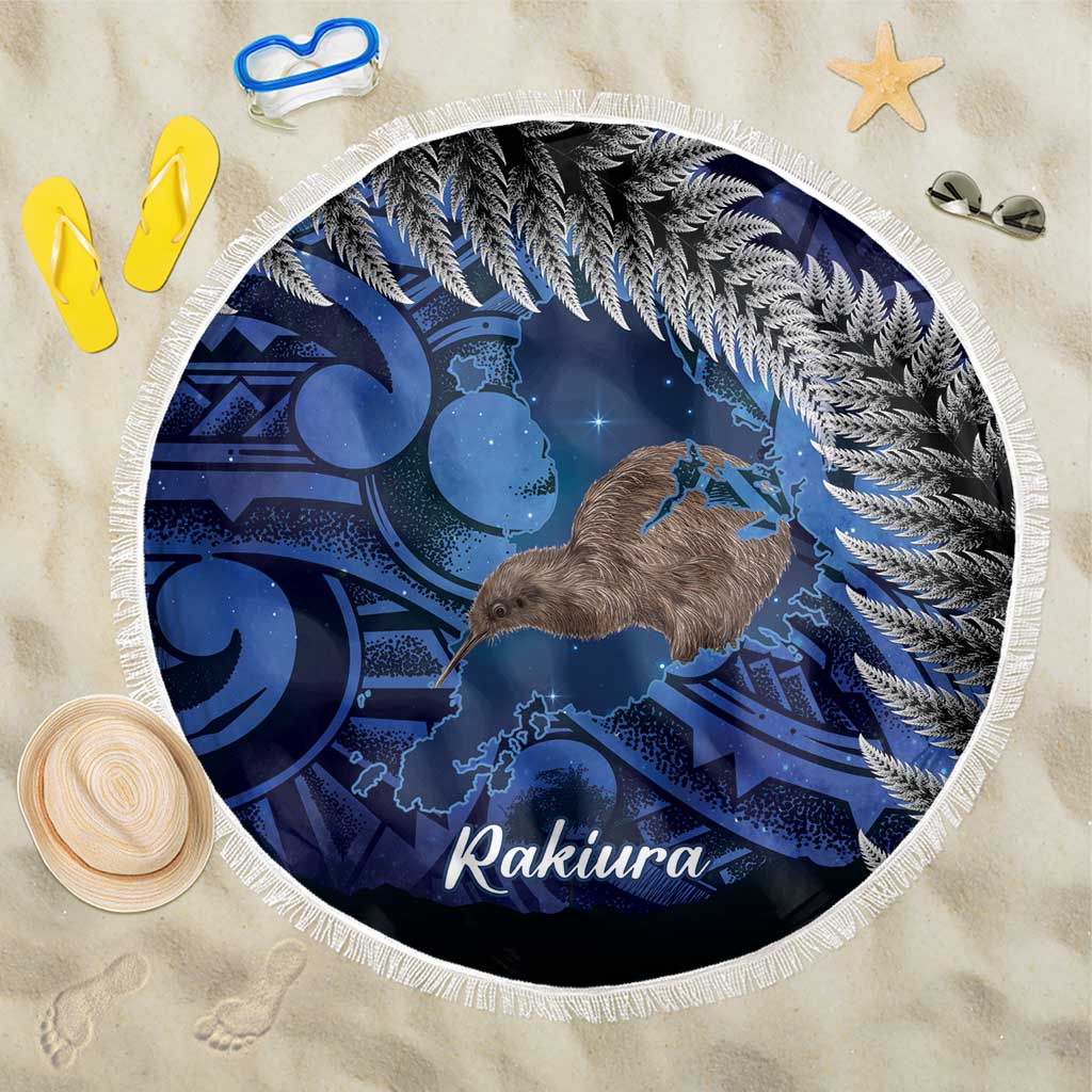New Zealand Stewart Island Beach Blanket Rakiura Kiwi Maori Glowing Sky LT14 One Size 150cm Blue - Polynesian Pride
