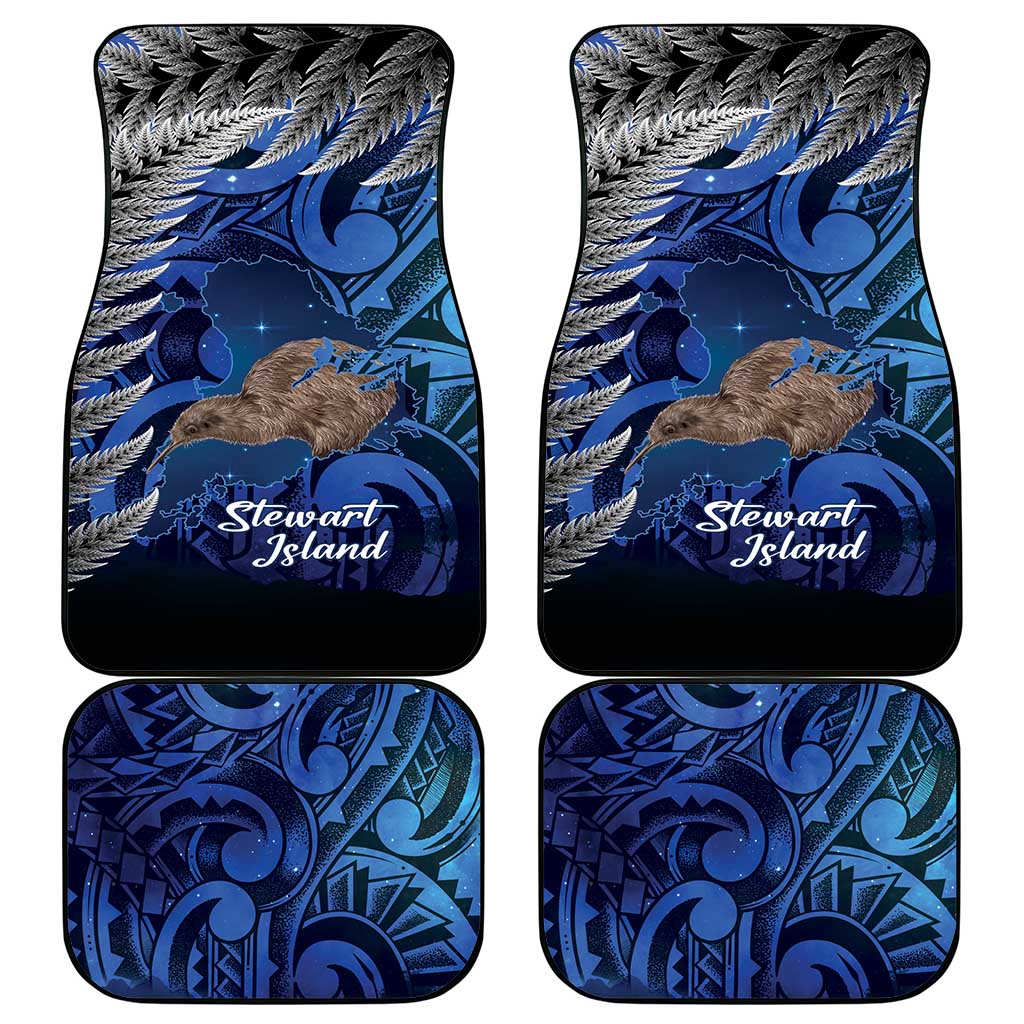 New Zealand Stewart Island Car Mats Rakiura Kiwi Maori Glowing Sky LT14 - Polynesian Pride