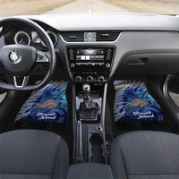 New Zealand Stewart Island Car Mats Rakiura Kiwi Maori Glowing Sky LT14 Set 2pcs - Front Blue - Polynesian Pride