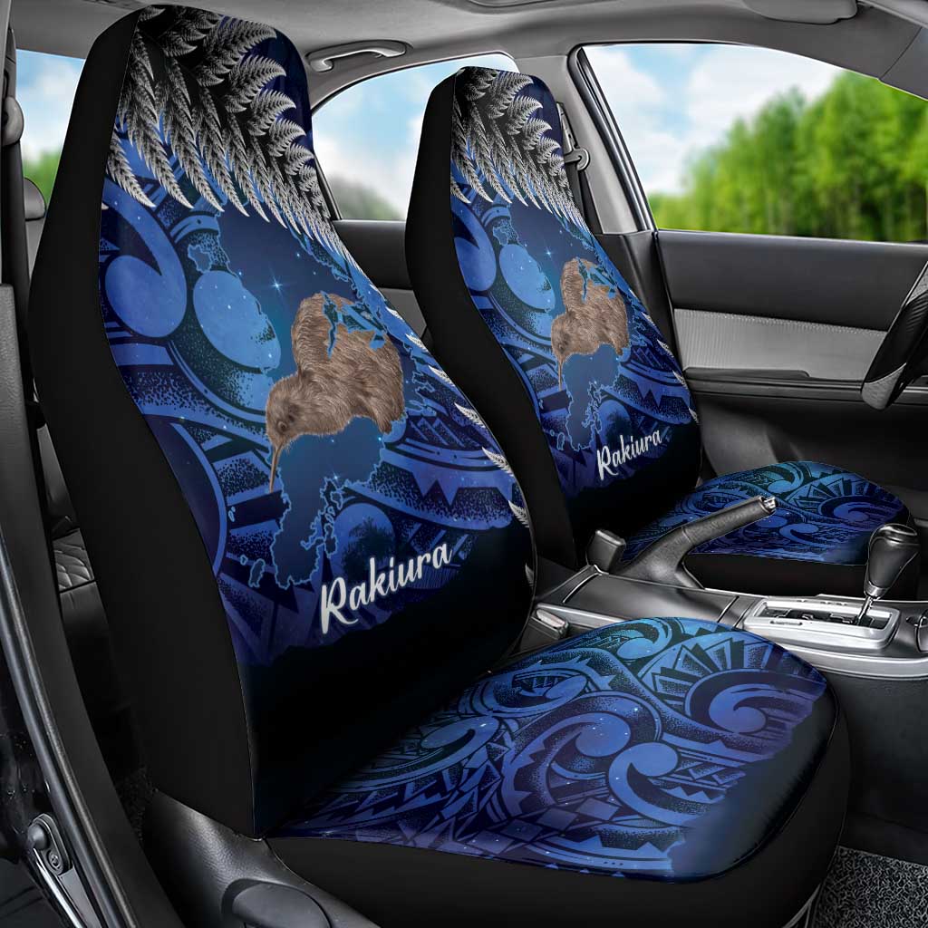 New Zealand Stewart Island Car Seat Cover Rakiura Kiwi Maori Glowing Sky LT14 - Polynesian Pride