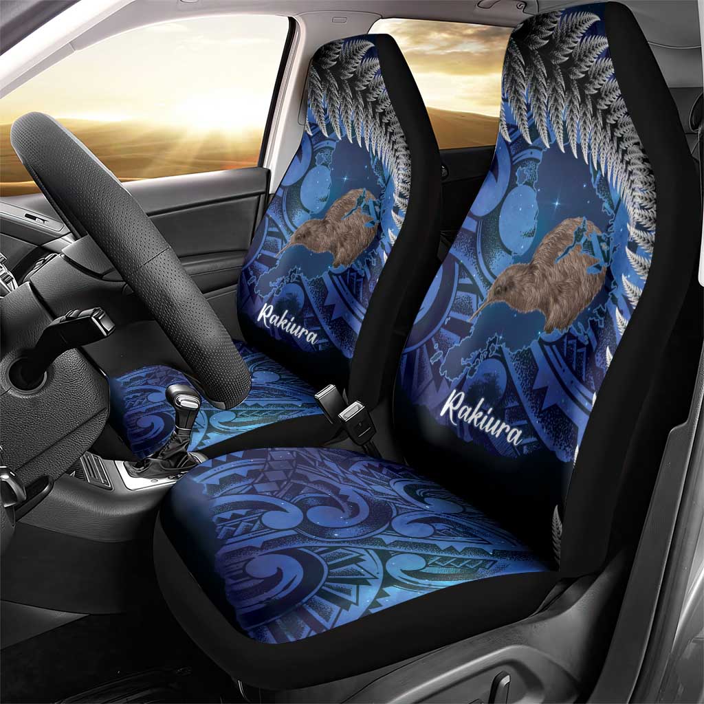 New Zealand Stewart Island Car Seat Cover Rakiura Kiwi Maori Glowing Sky LT14 - Polynesian Pride