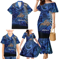 New Zealand Stewart Island Family Matching Mermaid Dress and Hawaiian Shirt Rakiura Kiwi Maori Glowing Sky LT14 - Polynesian Pride