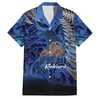 New Zealand Stewart Island Family Matching Summer Maxi Dress and Hawaiian Shirt Rakiura Kiwi Maori Glowing Sky LT14 Dad's Shirt - Short Sleeve Blue - Polynesian Pride