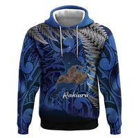 New Zealand Stewart Island Hoodie Rakiura Kiwi Maori Glowing Sky LT14 Pullover Hoodie Blue - Polynesian Pride