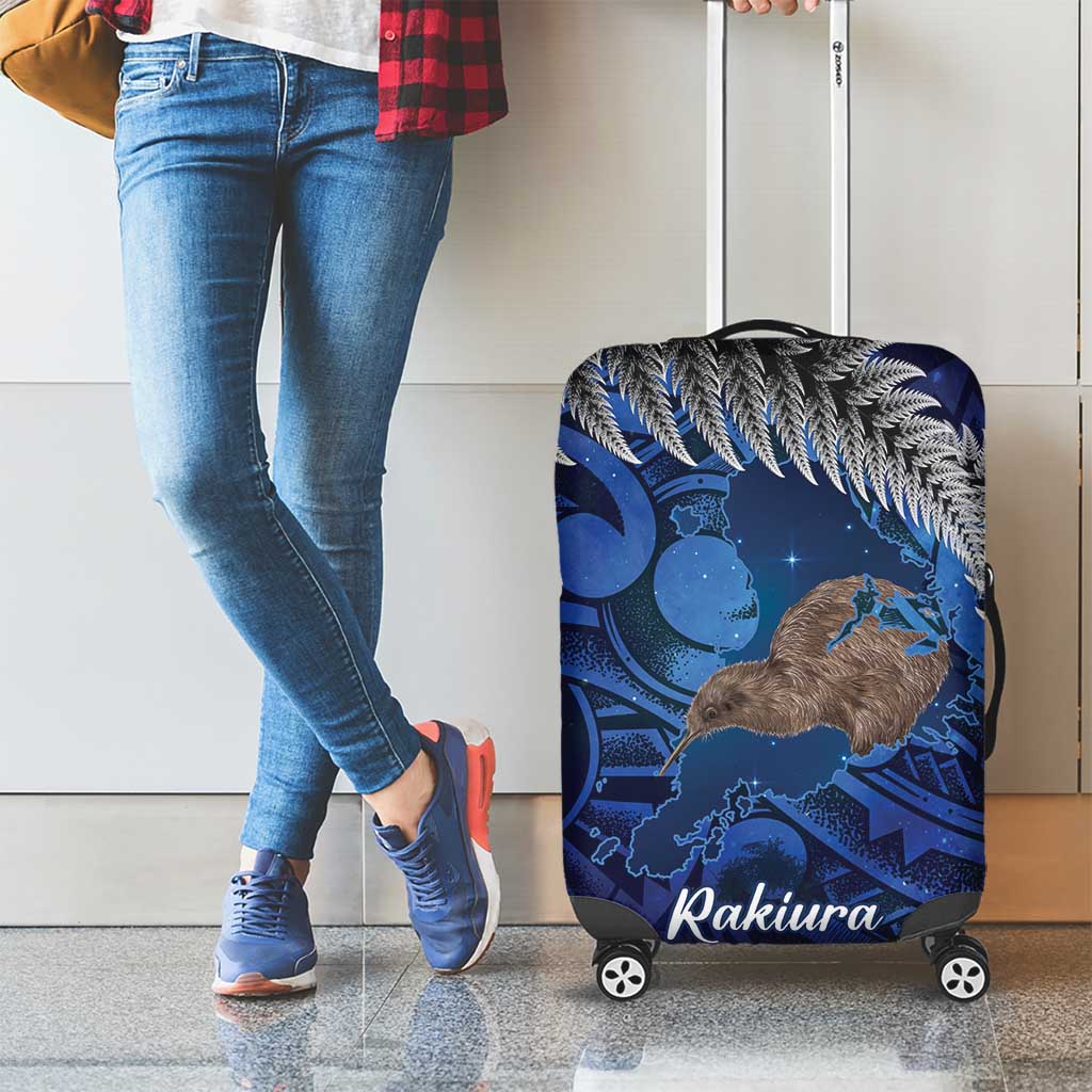 New Zealand Stewart Island Luggage Cover Rakiura Kiwi Maori Glowing Sky LT14 - Polynesian Pride
