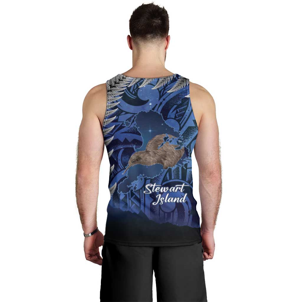 New Zealand Stewart Island Men Tank Top Rakiura Kiwi Maori Glowing Sky LT14 - Polynesian Pride