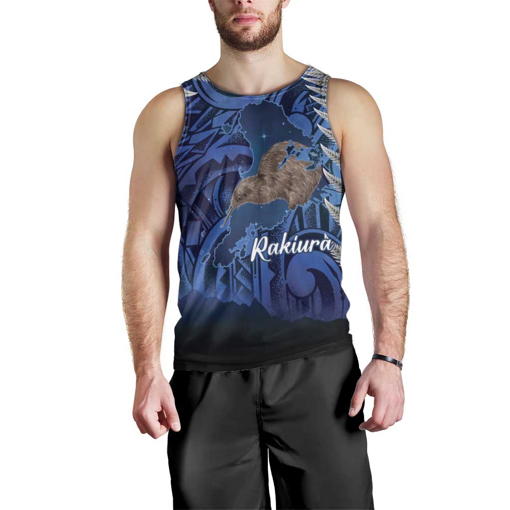 New Zealand Stewart Island Men Tank Top Rakiura Kiwi Maori Glowing Sky LT14 - Polynesian Pride