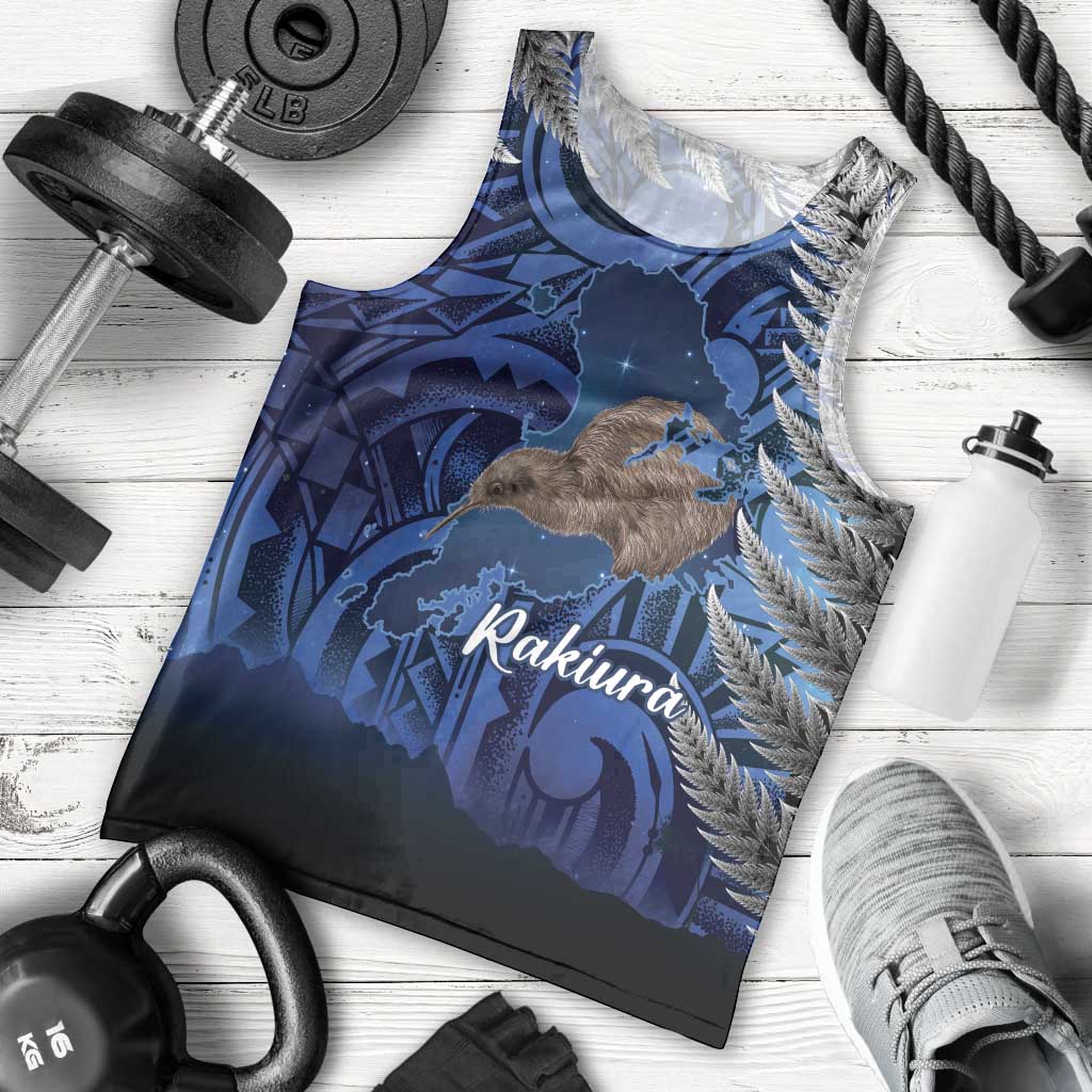 New Zealand Stewart Island Men Tank Top Rakiura Kiwi Maori Glowing Sky LT14 - Polynesian Pride