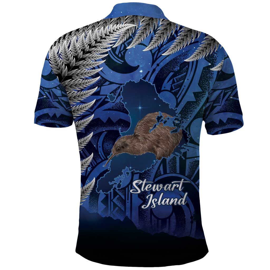 New Zealand Stewart Island Polo Shirt Rakiura Kiwi Maori Glowing Sky LT14 - Polynesian Pride