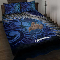 New Zealand Stewart Island Quilt Bed Set Rakiura Kiwi Maori Glowing Sky LT14 Blue - Polynesian Pride