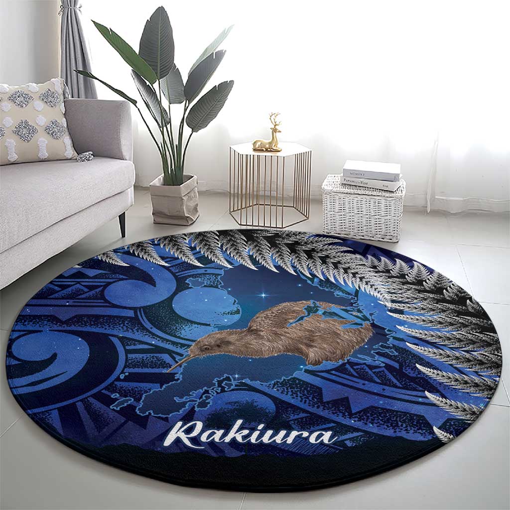 New Zealand Stewart Island Round Carpet Rakiura Kiwi Maori Glowing Sky LT14 - Polynesian Pride