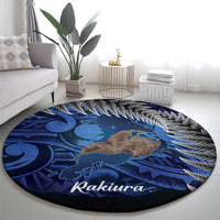 New Zealand Stewart Island Round Carpet Rakiura Kiwi Maori Glowing Sky LT14 - Polynesian Pride