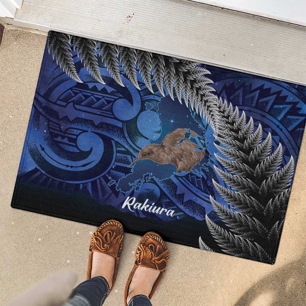 New Zealand Stewart Island Rubber Doormat Rakiura Kiwi Maori Glowing Sky LT14 - Polynesian Pride