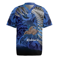 New Zealand Stewart Island Rugby Jersey Rakiura Kiwi Maori Glowing Sky LT14 Blue - Polynesian Pride