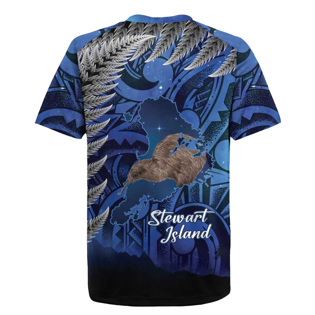 New Zealand Stewart Island Rugby Jersey Rakiura Kiwi Maori Glowing Sky LT14 - Polynesian Pride