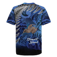 New Zealand Stewart Island Rugby Jersey Rakiura Kiwi Maori Glowing Sky LT14 - Polynesian Pride