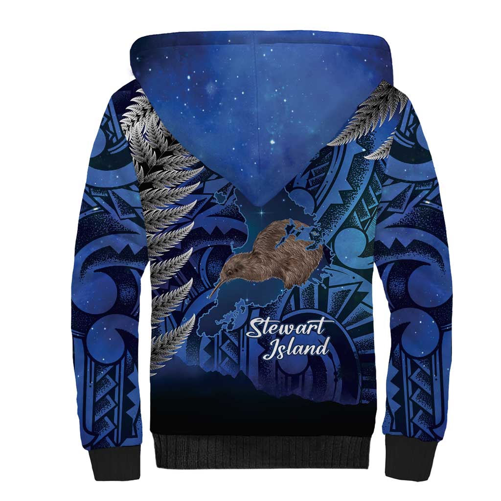 New Zealand Stewart Island Sherpa Hoodie Rakiura Kiwi Maori Glowing Sky LT14 - Polynesian Pride