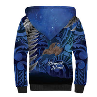 New Zealand Stewart Island Sherpa Hoodie Rakiura Kiwi Maori Glowing Sky LT14 - Polynesian Pride