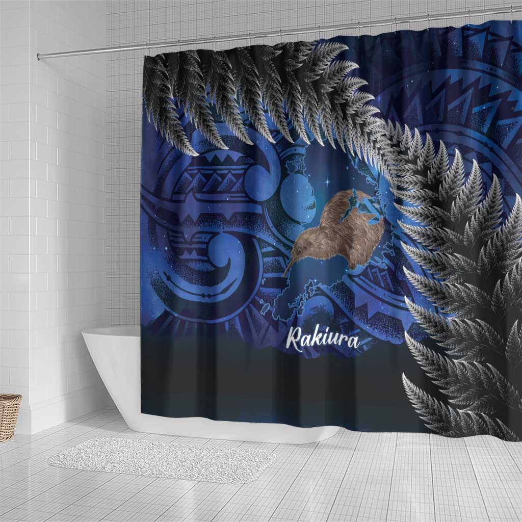 New Zealand Stewart Island Shower Curtain Rakiura Kiwi Maori Glowing Sky LT14 - Polynesian Pride