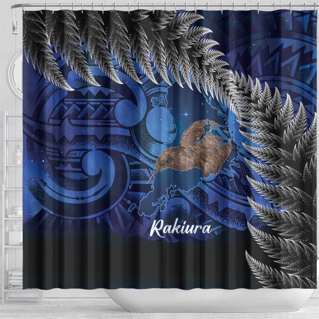 New Zealand Stewart Island Shower Curtain Rakiura Kiwi Maori Glowing Sky LT14 - Polynesian Pride