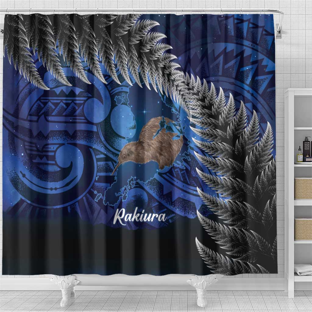 New Zealand Stewart Island Shower Curtain Rakiura Kiwi Maori Glowing Sky LT14 - Polynesian Pride