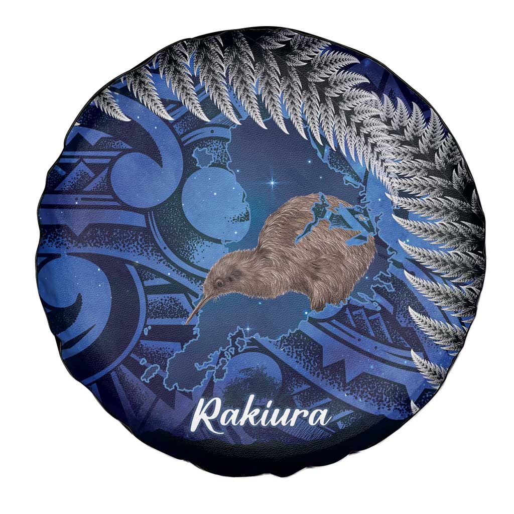 New Zealand Stewart Island Spare Tire Cover Rakiura Kiwi Maori Glowing Sky LT14 - Polynesian Pride