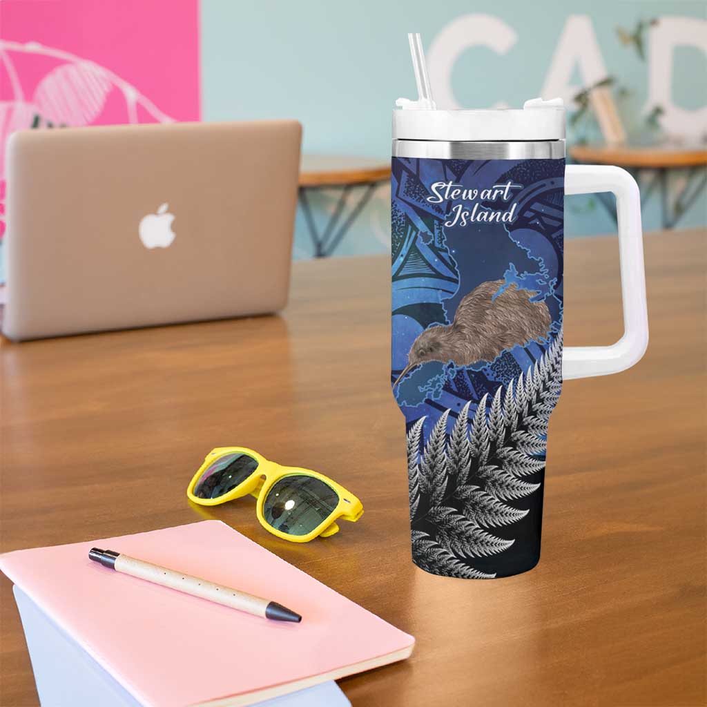 New Zealand Stewart Island Tumbler With Handle Rakiura Kiwi Maori Glowing Sky LT14 - Polynesian Pride