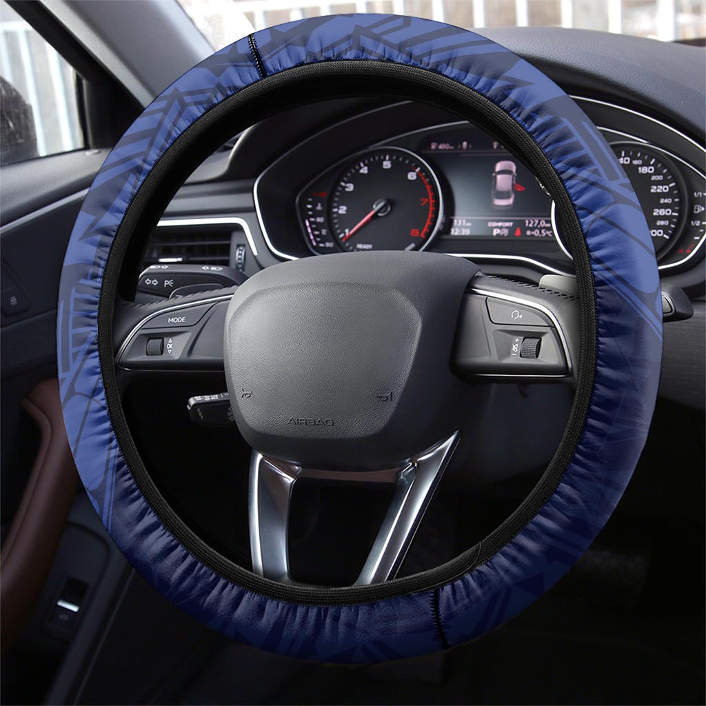 Guam Liberation Day Steering Wheel Cover Happy 80th Anniversary Fish Hook Mix Tropical Flowers