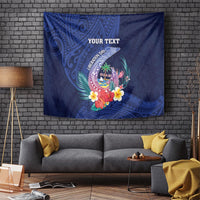 Personalised Guam Liberation Day Tapestry Happy 80th Anniversary Fish Hook Mix Tropical Flowers LT14 - Polynesian Pride
