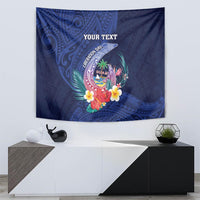 Personalised Guam Liberation Day Tapestry Happy 80th Anniversary Fish Hook Mix Tropical Flowers LT14 - Polynesian Pride