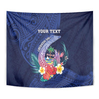 Personalised Guam Liberation Day Tapestry Happy 80th Anniversary Fish Hook Mix Tropical Flowers LT14 - Polynesian Pride