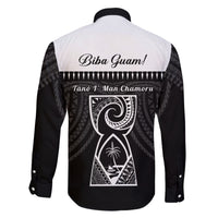 Guam Liberation Day Family Matching Long Sleeve Bodycon Dress and Hawaiian Shirt Biba Guahan Chamorro 80th Anniversary - Black LT14 - Polynesian Pride