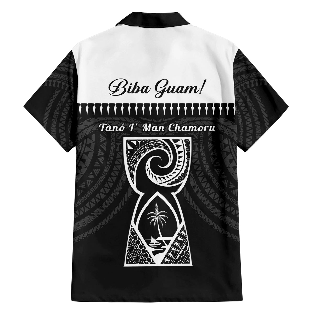 Guam Liberation Day Family Matching Off Shoulder Maxi Dress and Hawaiian Shirt Biba Guahan Chamorro 80th Anniversary - Black LT14 - Polynesian Pride