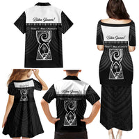 Guam Liberation Day Family Matching Puletasi and Hawaiian Shirt Biba Guahan Chamorro 80th Anniversary - Black LT14 - Polynesian Pride