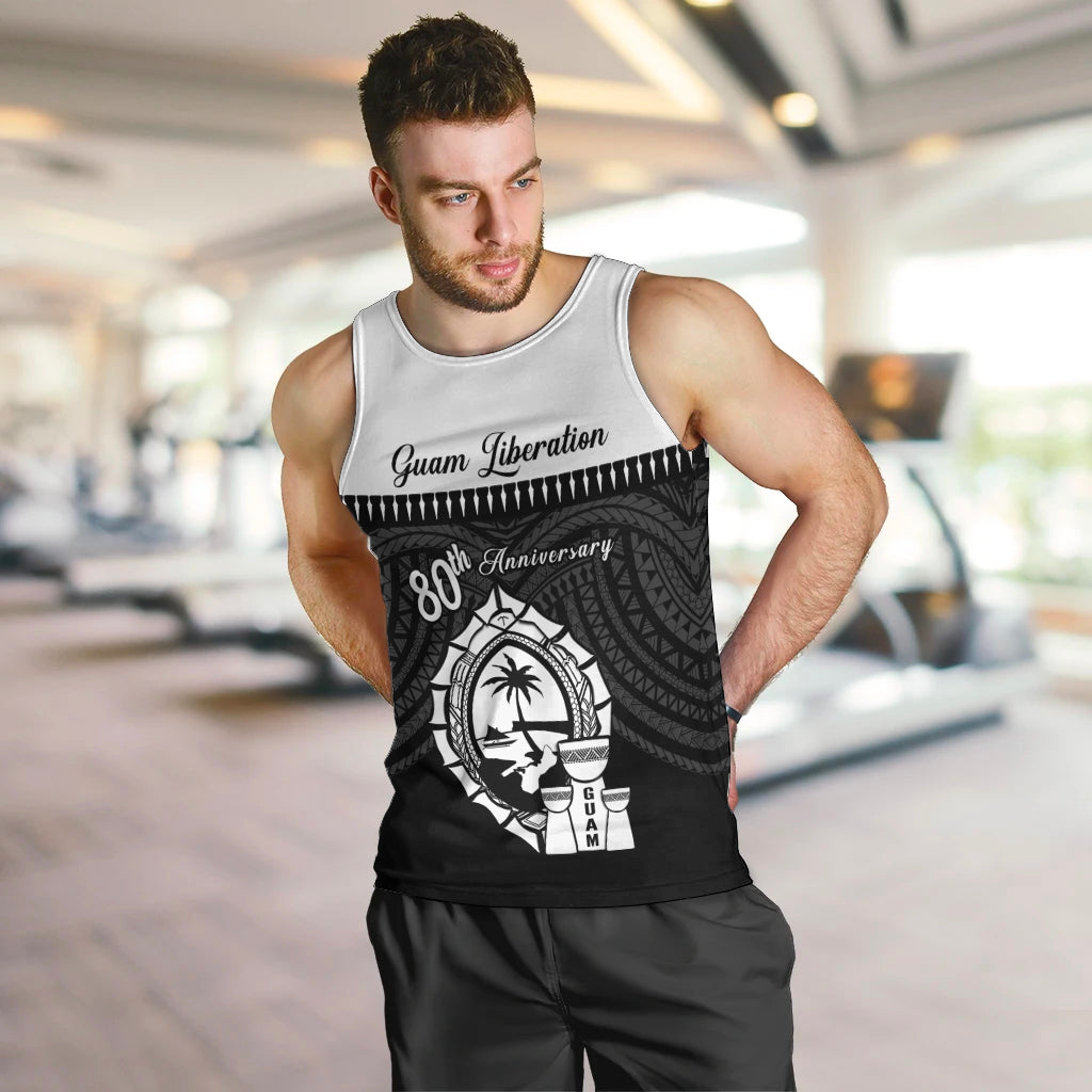 Guam Liberation Day Men Tank Top Biba Guahan Chamorro 80th Anniversary - Black LT14 Black - Polynesian Pride