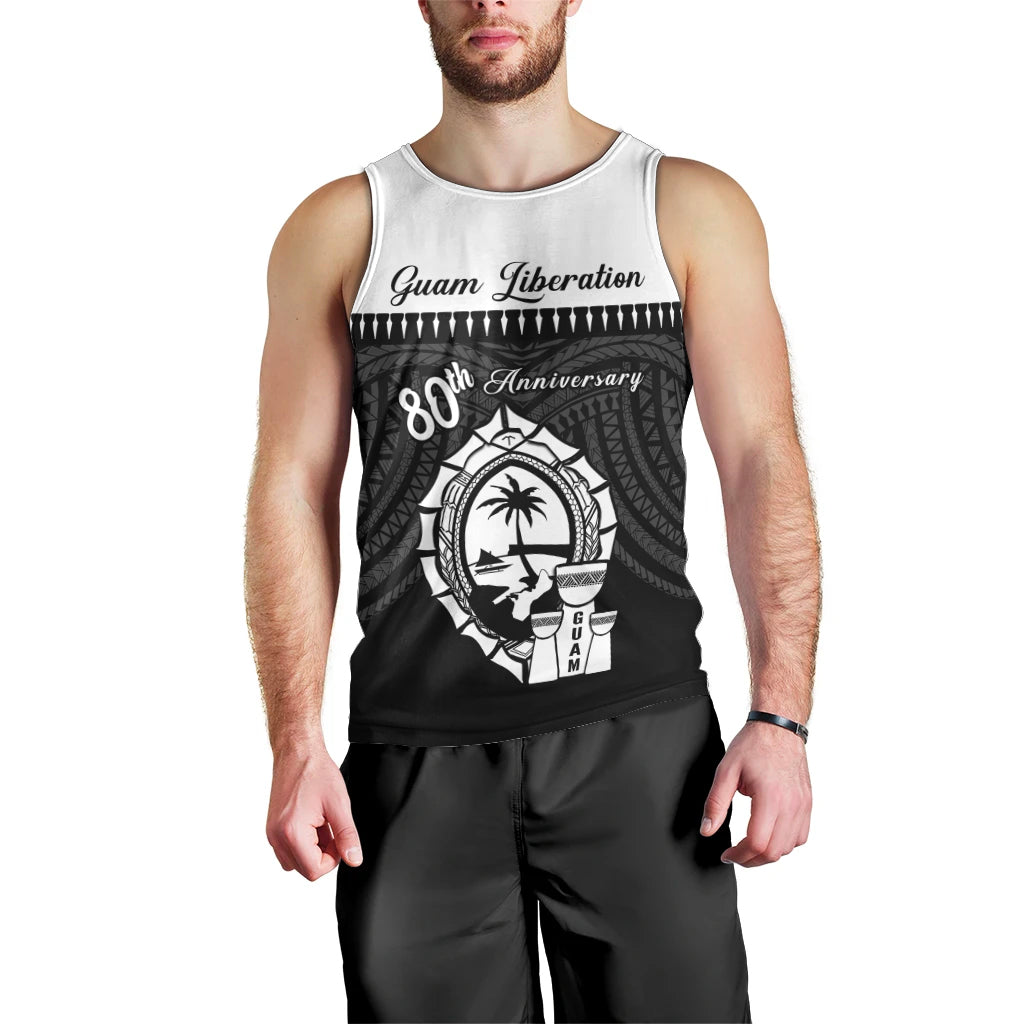 Guam Liberation Day Men Tank Top Biba Guahan Chamorro 80th Anniversary - Black LT14 - Polynesian Pride