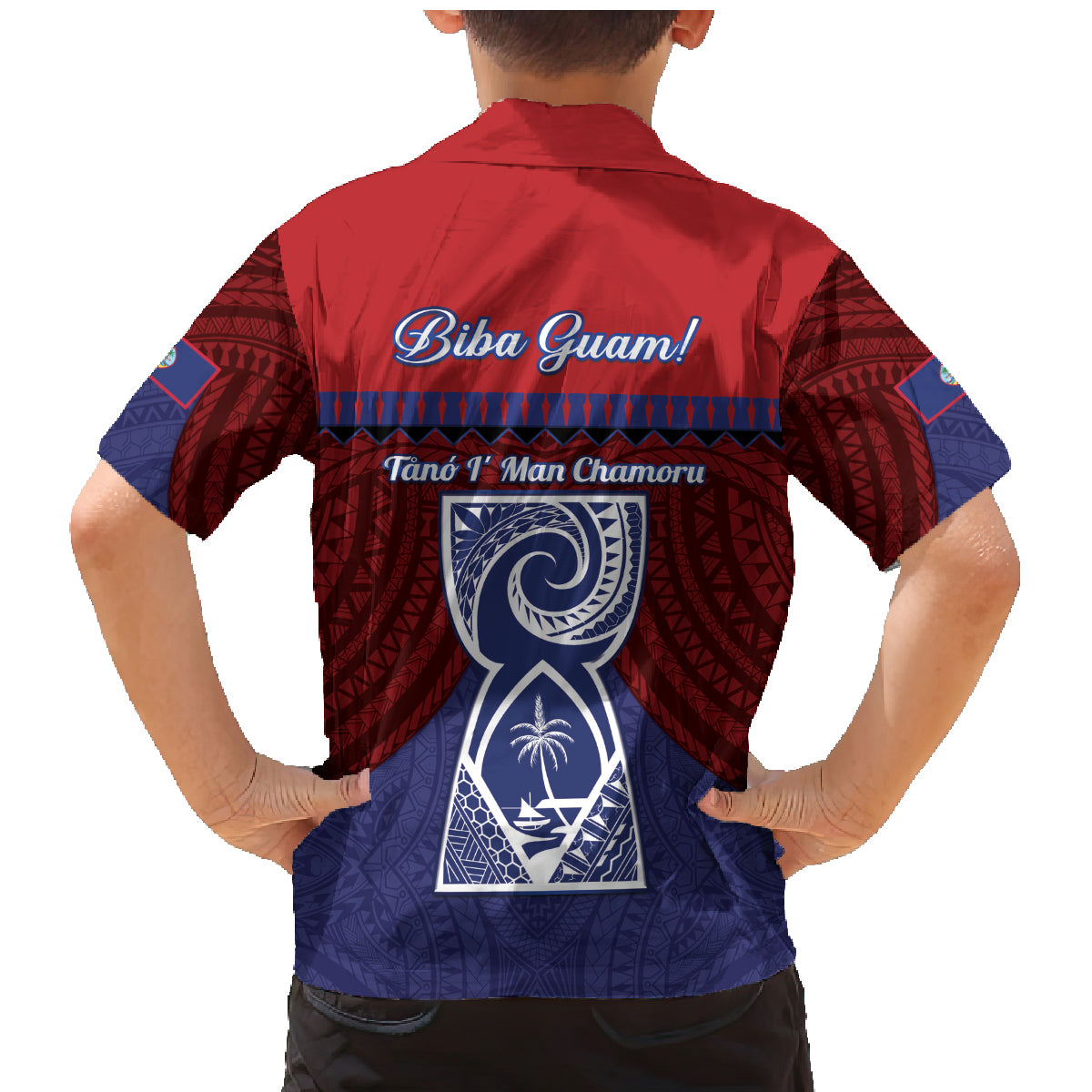 Guam Liberation Day Family Matching Mermaid Dress and Hawaiian Shirt Biba Guahan Chamorro 80th Anniversary - Blue LT14 - Polynesian Pride